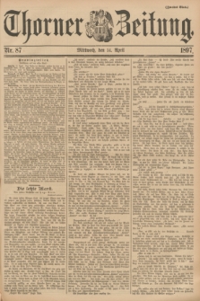 Thorner Zeitung. 1897, Nr. 87 (14 April) - Zweites Blatt