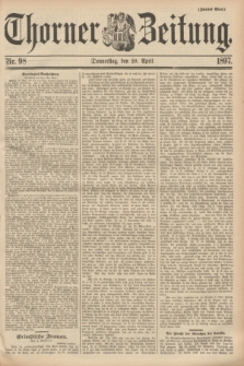 Thorner Zeitung. 1897, Nr. 98 (29 April) - Zweites Blatt