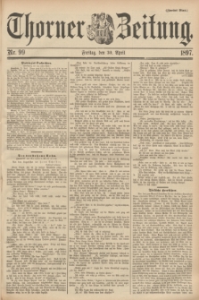 Thorner Zeitung. 1897, Nr. 99 (30 April) - Zweites Blatt