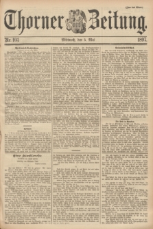 Thorner Zeitung. 1897, Nr. 103 (5 Mai) - Zweites Blatt