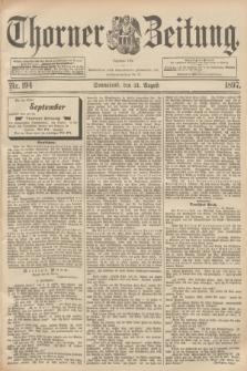 Thorner Zeitung : Begründet 1760. 1897, Nr. 194 (21 August)
