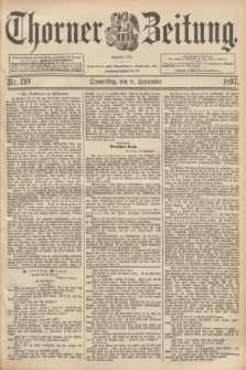 Thorner Zeitung : begründet 1760. 1897, Nr. 210 (9 September)