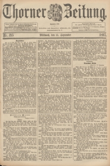 Thorner Zeitung : begründet 1760. 1897, Nr. 215 (15 September)