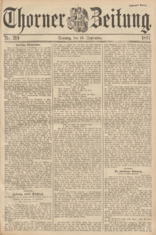 Thorner Zeitung. 1897, Nr. 219 (19 September) - Zweites Blatt