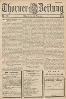 Thorner Zeitung. 1897, Nr. 221 (22 September) - Zweites Blatt
