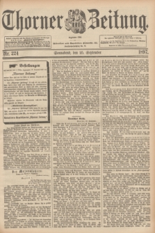 Thorner Zeitung : begründet 1760. 1897, Nr. 224 (25 September)
