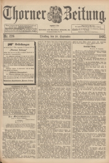 Thorner Zeitung : begründet 1760. 1897, Nr. 226 (28 September)