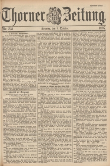 Thorner Zeitung. 1897, Nr. 231 (3 Oktober) - Zweites Blatt