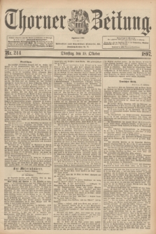 Thorner Zeitung : Begründet 1760. 1897, Nr. 244 (19 Oktober)