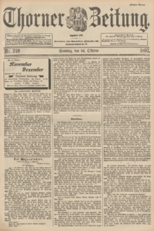 Thorner Zeitung : Begründet 1760. 1897, Nr. 249 (24 Oktober) - Erstes Blatt