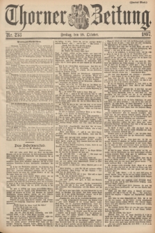 Thorner Zeitung. 1897, Nr. 253 (29 Oktober) - Zweites Blatt