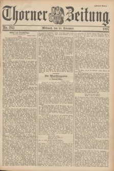 Thorner Zeitung : begründet 1760. 1897, Nr. 263 (10 November) - Zweites Blatt
