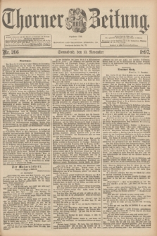 Thorner Zeitung : begründet 1760. 1897, Nr. 266 (13 November) + dod.
