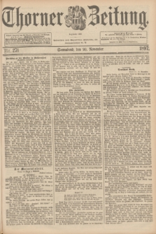 Thorner Zeitung : Begründet 1760. 1897, Nr. 271 (20 November)