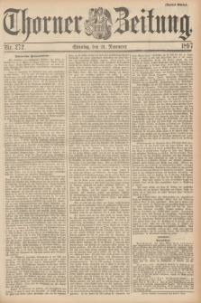 Thorner Zeitung. 1897, Nr. 272 (21 November) - Drittes Blatt