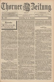 Thorner Zeitung : Begründet 1760. 1897, Nr. 275 (25 November)