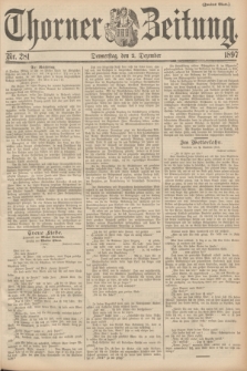 Thorner Zeitung. 1897, Nr. 281 (2 Dezember) - Zweites Blatt