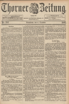 Thorner Zeitung : Begründet 1760. 1897, Nr. 283 (4 Dezember)