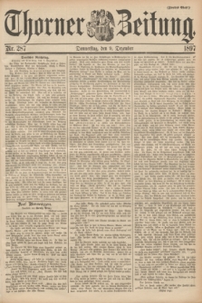 Thorner Zeitung. 1897, Nr. 287 (9 Dezember) - Zweites Blatt
