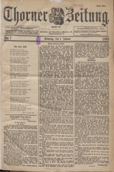 Thorner Zeitung : Begründet 1760. 1899, Nr. 1 (1 Januar) - Erstes Blatt