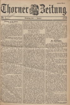 Thorner Zeitung. 1899, Nr. 1 (1 Januar) - Zweites Blatt
