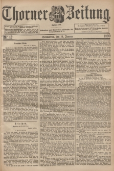 Thorner Zeitung : Begründet 1760. 1899, Nr. 12 (14 Januar) + dod.