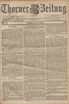 Thorner Zeitung : Begründet 1760. 1899, Nr. 14 (17 Januar)