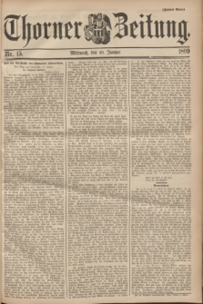 Thorner Zeitung. 1899, Nr. 15 (18 Januar) - Zweites Blatt