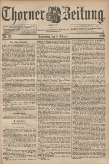 Thorner Zeitung : Begründet 1760. 1899, Nr. 34 (9 Februar)