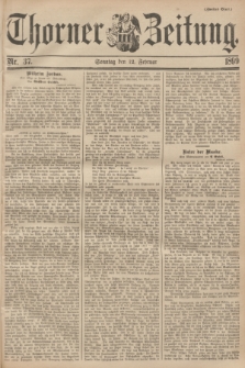Thorner Zeitung. 1899, Nr. 37 (12 Februar) - Zweites Blatt