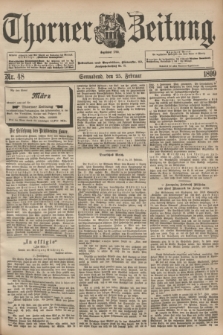 Thorner Zeitung : Begründet 1760. 1899, Nr. 48 (25 Februar) + dod.