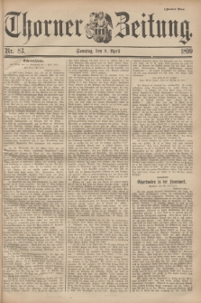 Thorner Zeitung. 1899, Nr. 83 (9 April) - Zweites Blatt