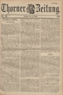 Thorner Zeitung. 1899, Nr. 99 (28 April) - Zweites Blatt