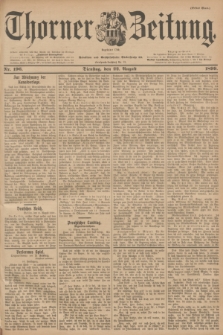 Thorner Zeitung : Begründet 1760. 1899, Nr. 196 (22 August) - Erstes Blatt