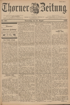 Thorner Zeitung : Begründet 1760. 1899, Nr. 198 (24 August) - Erstes Blatt