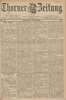 Thorner Zeitung : Begründet 1760. 1899, Nr. 214 (12 September) - Erstes Blatt