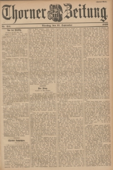 Thorner Zeitung. 1899, Nr. 214 (12 September) - Zweites Blatt