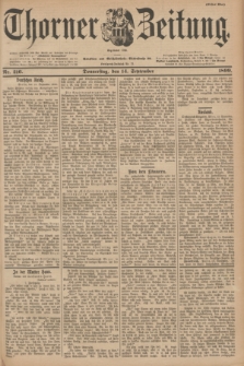 Thorner Zeitung : Begründet 1760. 1899, Nr. 216 (14 September) - Erstes Blatt