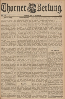 Thorner Zeitung. 1899, Nr. 219 (17 September) - Zweites Blatt