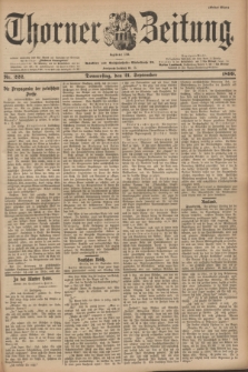 Thorner Zeitung : Begründet 1760. 1899, Nr. 222 (21 September) - Erstes Blatt