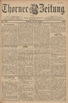 Thorner Zeitung : Begründet 1760. 1899, Nr. 243 (15 Oktober) - Erstes Blatt