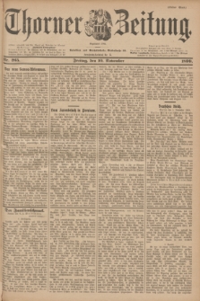 Thorner Zeitung : Begründet 1760. 1899, Nr. 265 (10 November) - Erstes Blatt