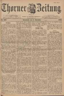 Thorner Zeitung : Begründet 1760. 1899, Nr. 266 (11 November) - Erstes Blatt
