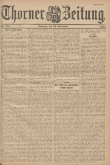 Thorner Zeitung. 1899, Nr. 278 (26 November) - Zweites Blatt