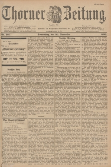 Thorner Zeitung : Begründet 1760. 1899, Nr. 281 (30 November) - Erstes Blatt