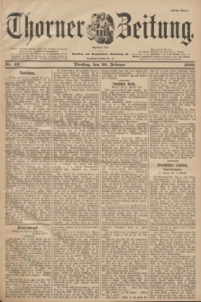 Thorner Zeitung : Begründet 1760. 1900, Nr. 42 (20 Februar) - Erstes Blatt