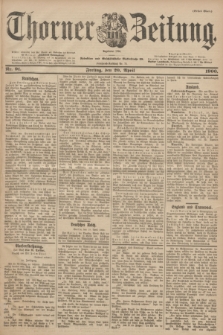 Thorner Zeitung : Begründet 1760. 1900, Nr. 91 (20 April) - Erstes Blatt