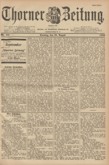 Thorner Zeitung : Begründet 1760. 1900, Nr. 193 (19 August) - Erstes Blatt