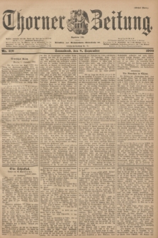 Thorner Zeitung : Begründet 1760. 1900, Nr. 210 (8 September) - Erstes Blatt