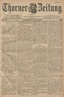 Thorner Zeitung : Begründet 1760. 1900, Nr. 214 (13 September) - Erstes Blatt